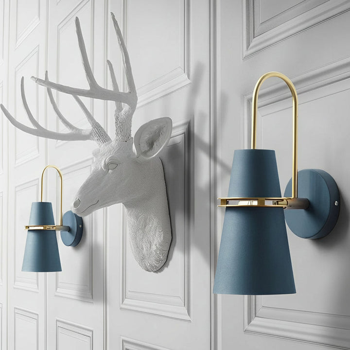 Modern Nordic Creative Iron Wall Sconce – Minimalist Matte Metal Wall Lamp (E26/E27) | Kalsten