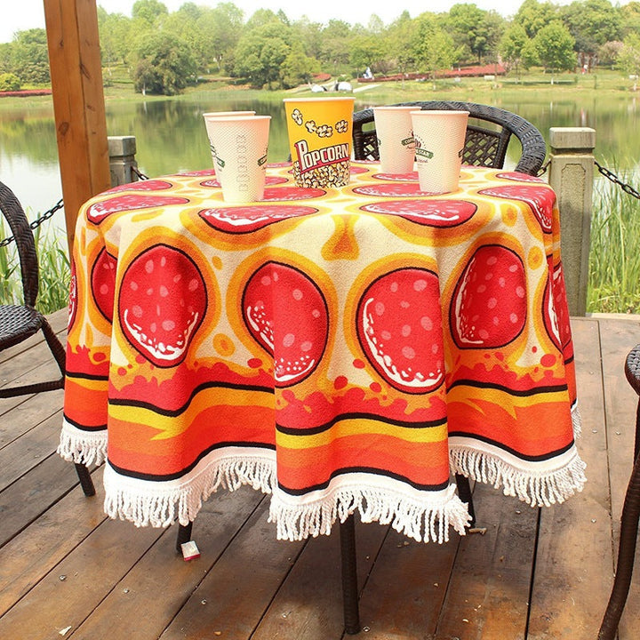 Beach towel in funny Hamburger design Kalsten