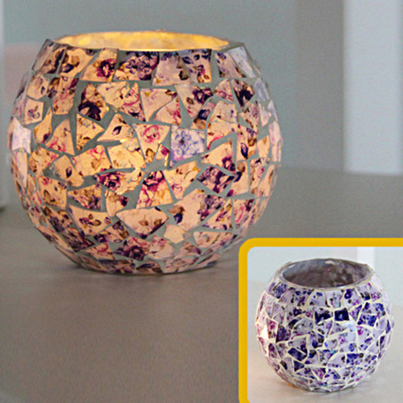 Kalsten | European Retro Glass Mosaic Tealight Holder
