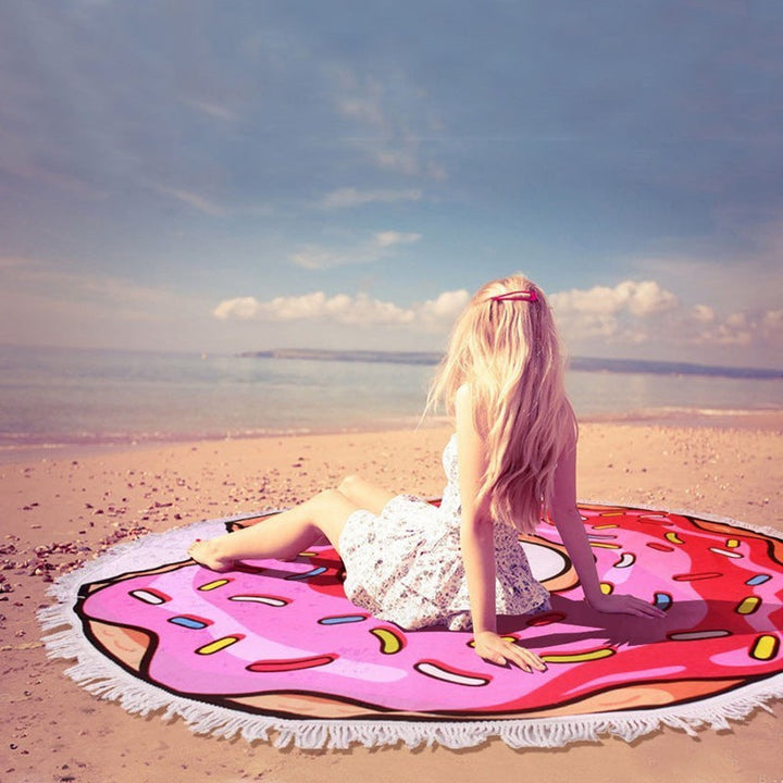 Beach towel in funny Hamburger design Kalsten