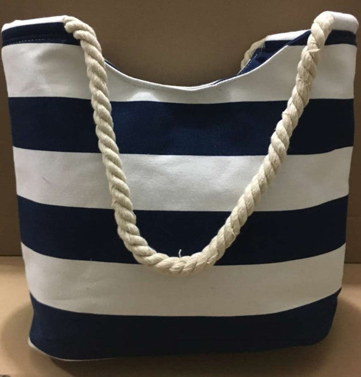 Beach-friendly cotton bag with robust cord handles Kalsten
