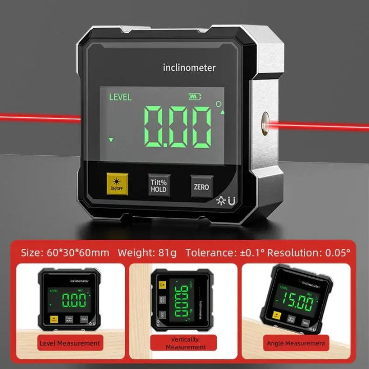 Precision Angle Meter AnglePro – Magnetic Digital Laser Level | Kalsten