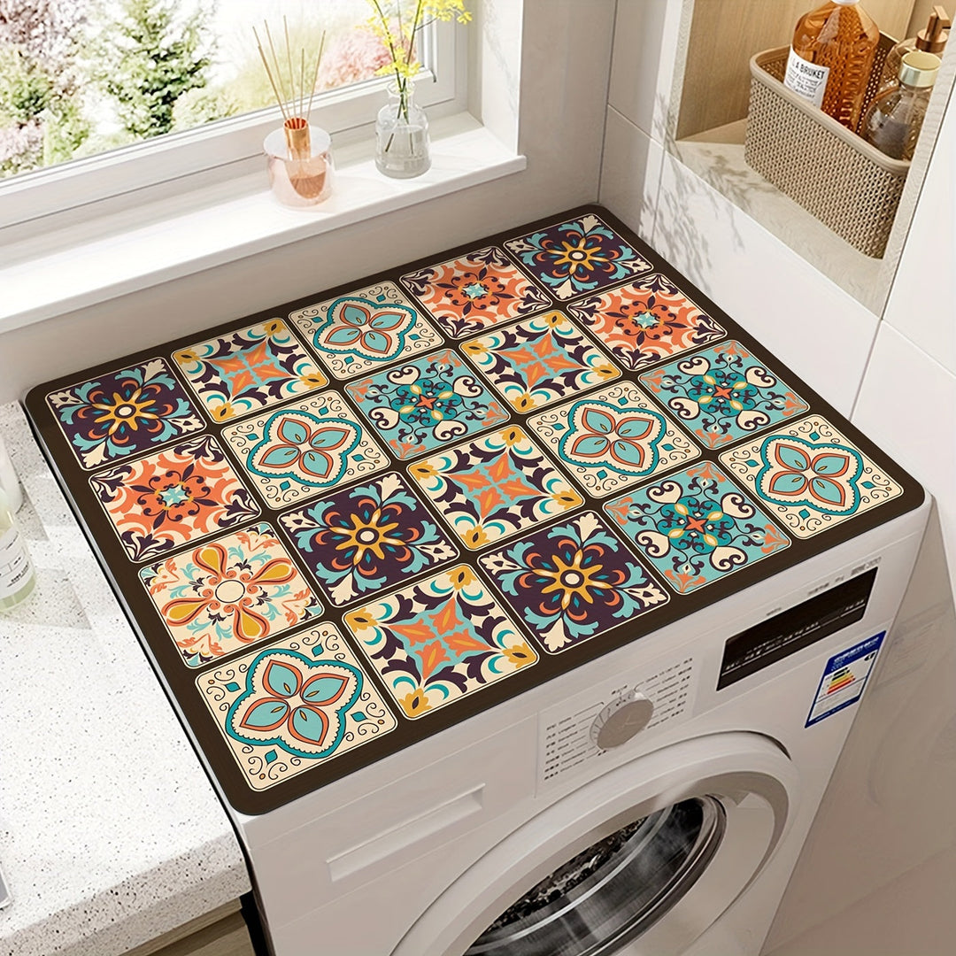 Washing Machine Cover Mat Retro Mosaic | Kalsten
