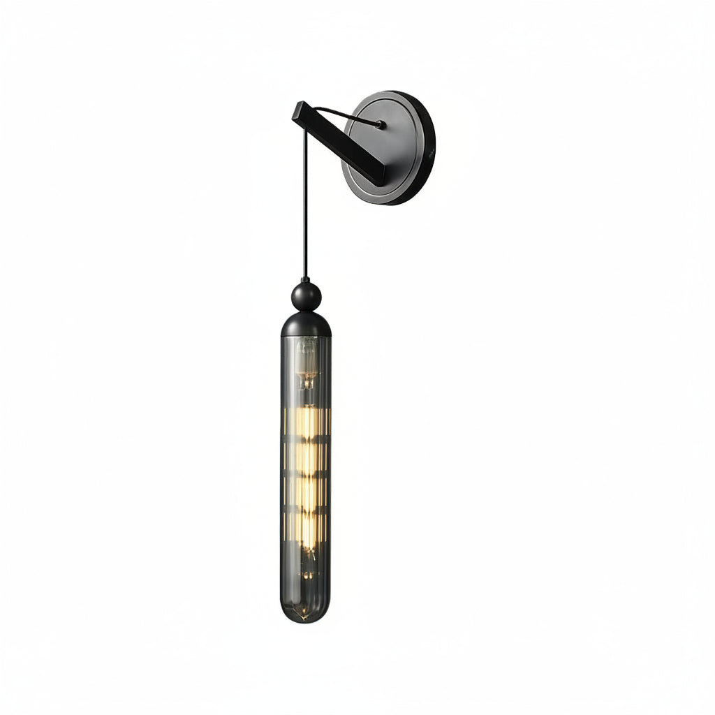 LED Wall Sconce – Minimalist Brass Glass Globe Pendant G9 (12x45cm) | Kalsten