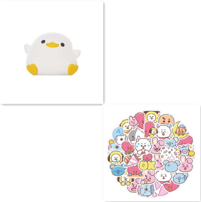 Doudou Duck Silicone Alarm Lamp Ambience Light Bedroom Bedside Lamp Usb Charging With Sleeping Night Light | Kalsten