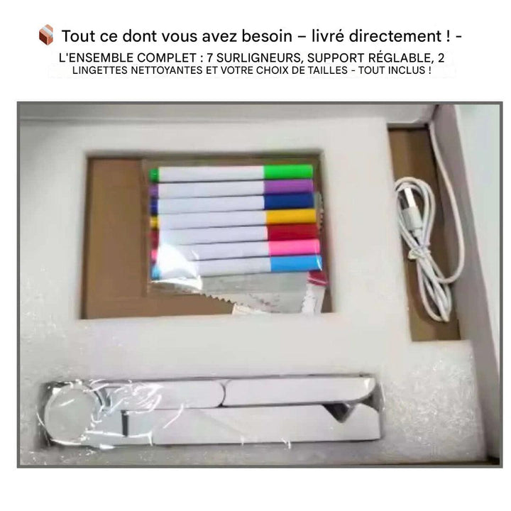 Kiddli Reusable LED Drawing Board with Light Pen