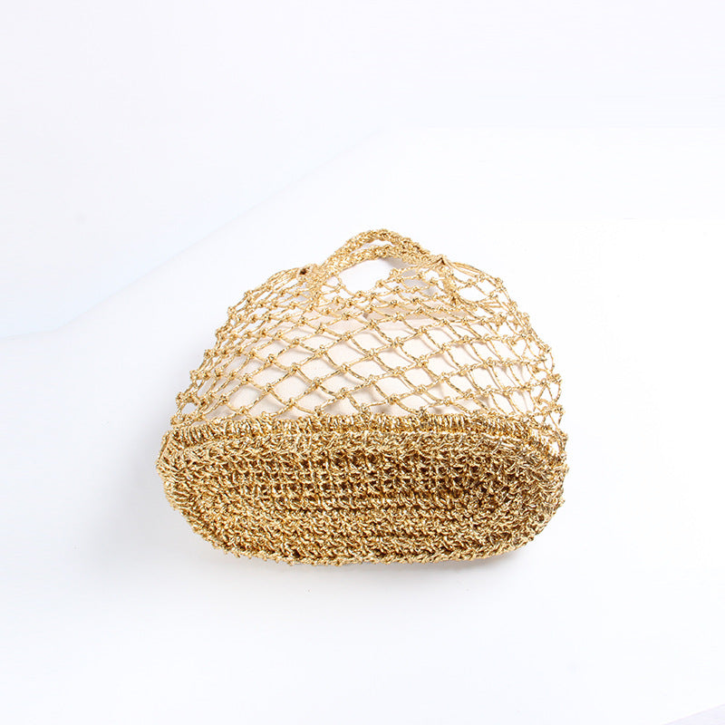 Hand-knotted mesh tote bag with luxurious lining Kalsten