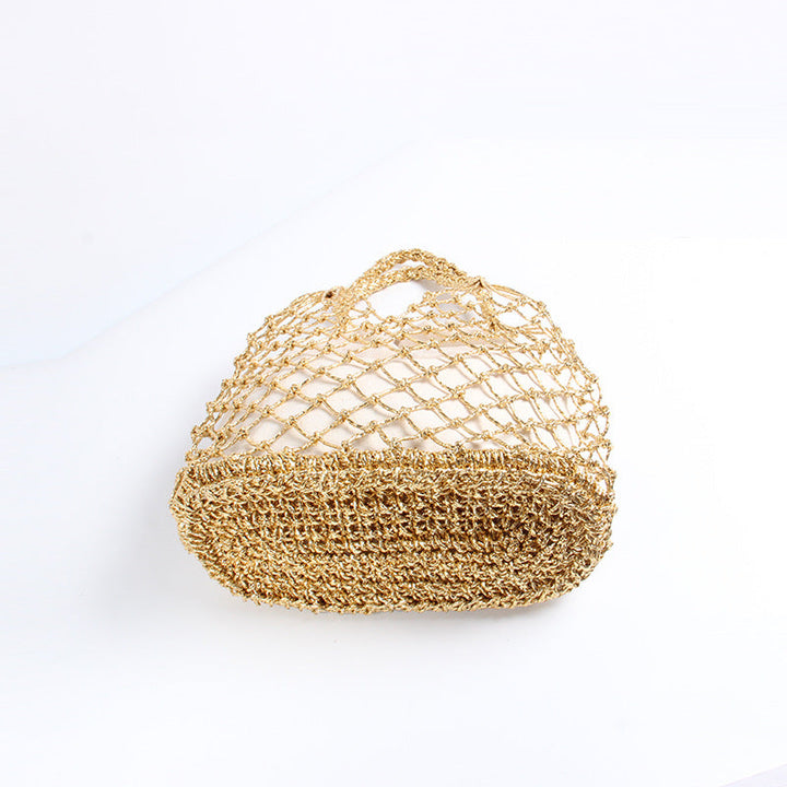 Hand-knotted mesh tote bag with luxurious lining Kalsten