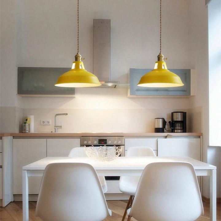 Pendant Light Iron 10.4 in Adjustable Chain Industrial Style Dining Room Bar Café Hanging Ceiling Lamp | Kalsten