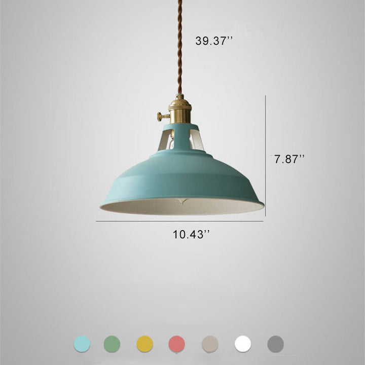 Pendant Light Iron 10.4 in Adjustable Chain Industrial Style Dining Room Bar Café Hanging Ceiling Lamp | Kalsten
