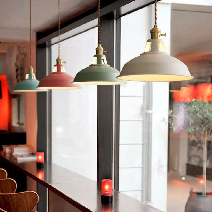 Pendant Light Iron 10.4 in Adjustable Chain Industrial Style Dining Room Bar Café Hanging Ceiling Lamp | Kalsten