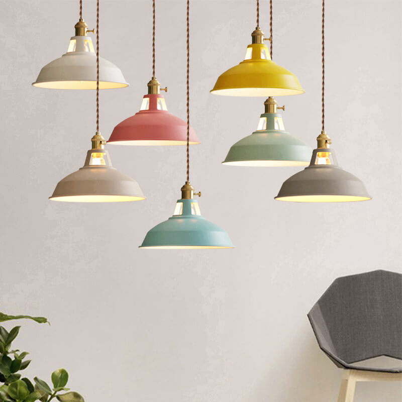 Pendant Light Iron 10.4 in Adjustable Chain Industrial Style Dining Room Bar Café Hanging Ceiling Lamp | Kalsten