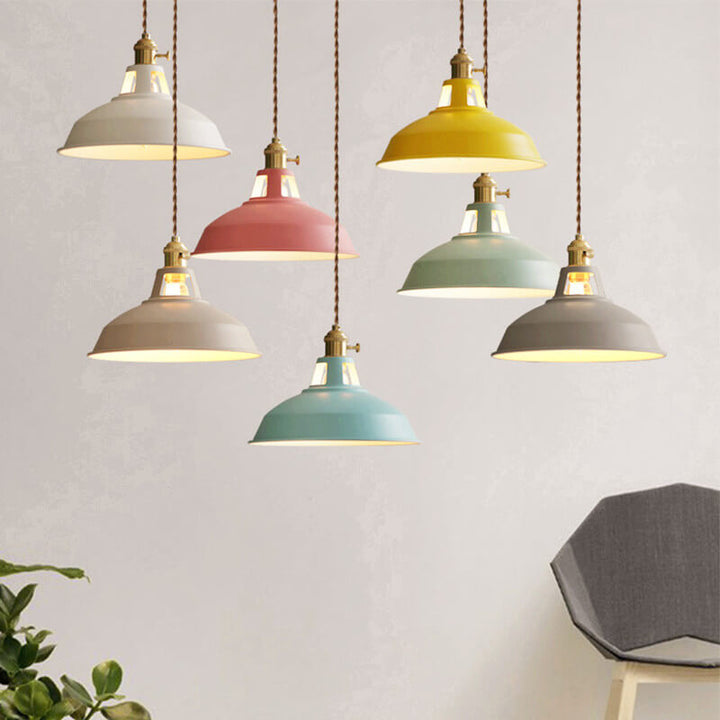 Pendant Light Iron 10.4 in Adjustable Chain Industrial Style Dining Room Bar Café Hanging Ceiling Lamp | Kalsten