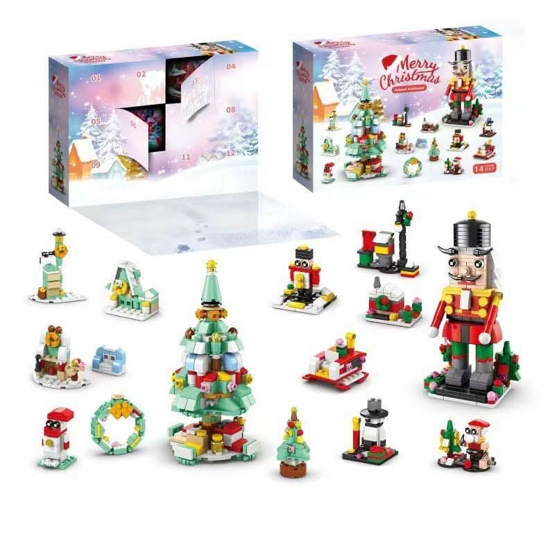 Skanto | Creative Advent Calendar with 12 Building Blocks for Christmas Tree Fun