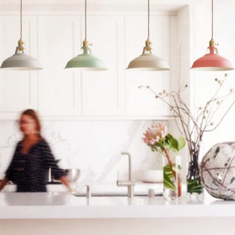 Pendant Light Iron 10.4 in Adjustable Chain Industrial Style Dining Room Bar Café Hanging Ceiling Lamp | Kalsten