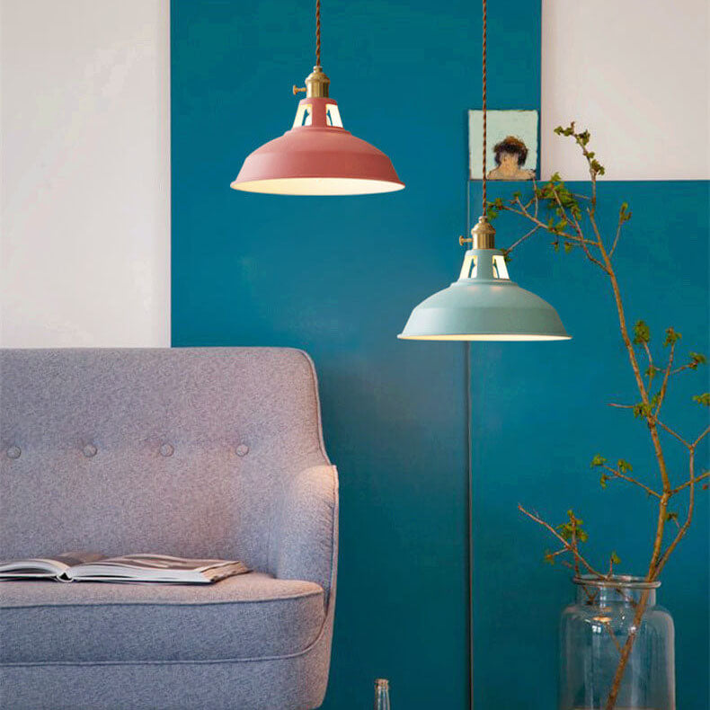 Pendant Light Iron 10.4 in Adjustable Chain Industrial Style Dining Room Bar Café Hanging Ceiling Lamp | Kalsten