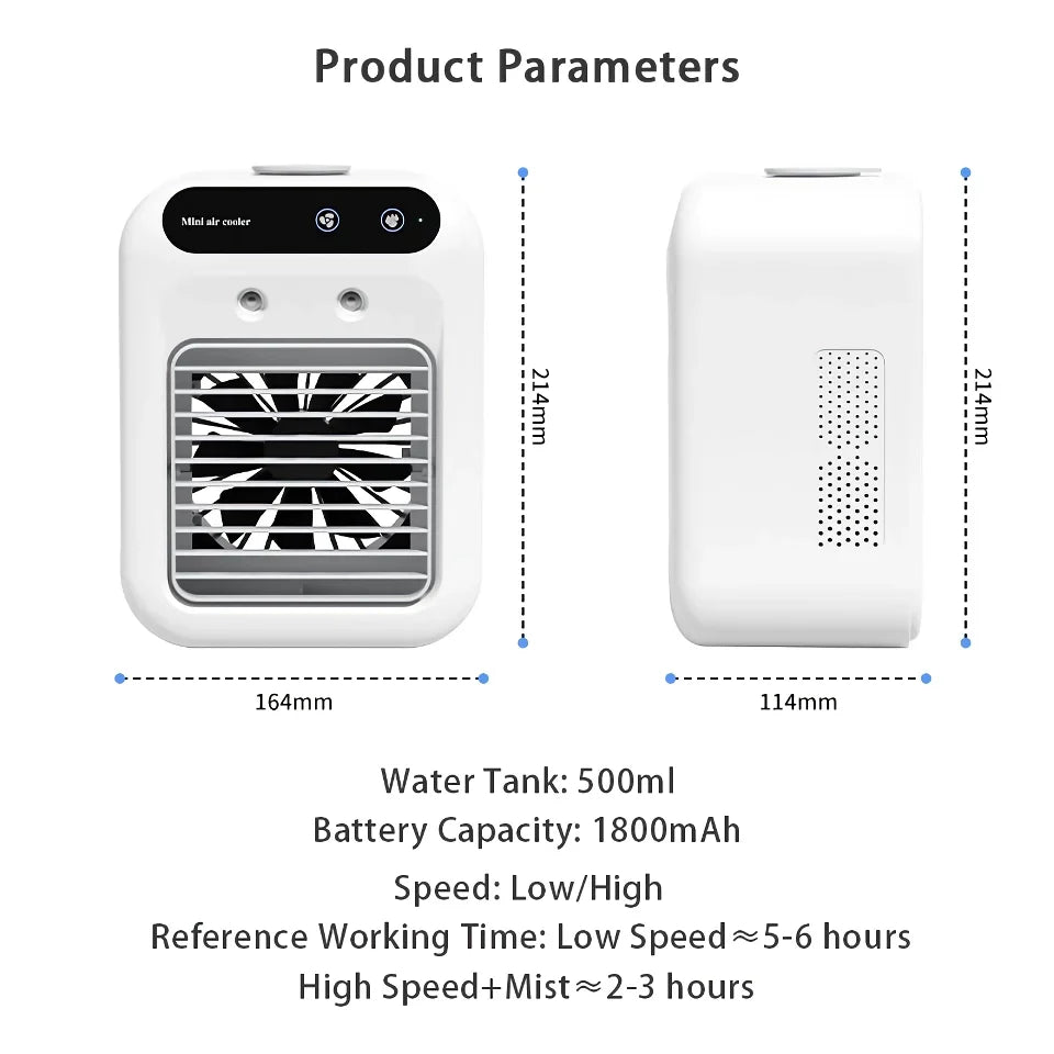 Portable Mini USB Air Cooling Fan with Rechargeable Humidifier | Kalsten