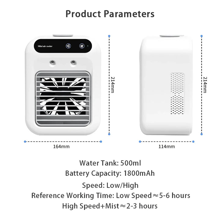 Portable Mini USB Air Cooling Fan with Rechargeable Humidifier | Kalsten