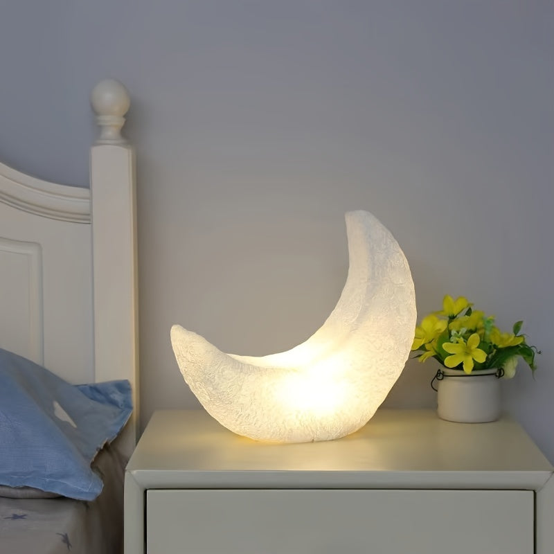 Kalsten | Half Moon Night Lamp in Art Deco Style – Battery Powered with Switch