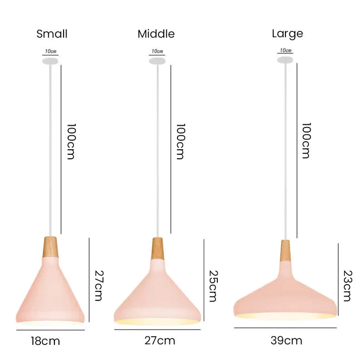 Contemporary Conical Colorful Metal Pendant Lamp | Kalsten