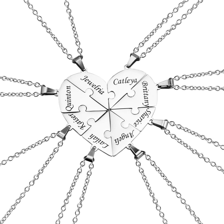 Kalsten | Personalized Family Heart Puzzle Necklace