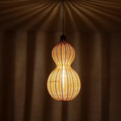 Handwoven Rattan Outdoor Pendant Light, IP65