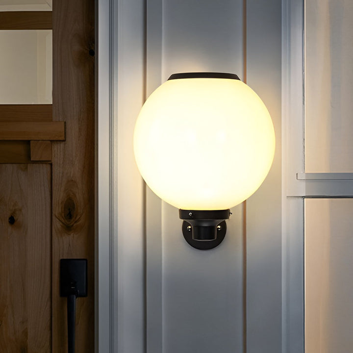 Round Three Step Dimming LED Modern Solar Wall Lights Outdoor Wall Lamp | Kalsten