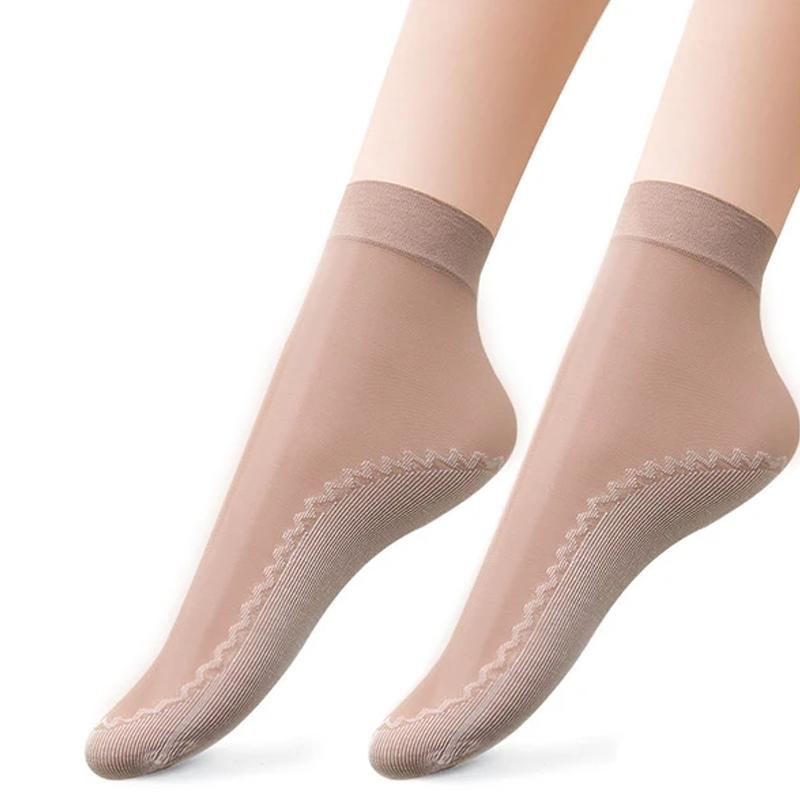 Kalsten | Silky Anti-Slip Cotton Socks, 5 Pairs