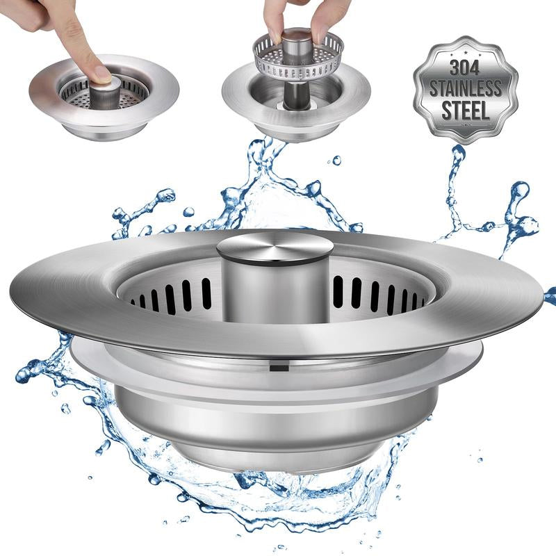 Upgrade 3-in-1 Kitchen Sink Drain Strainer | Kalsten