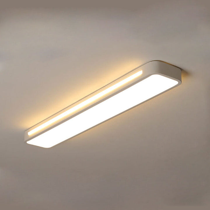 Ceiling Light Acrylic LED 18.8 in Flush Mount Black White Hallway Bedroom Modern Slim Lighting Fixture | Kalsten
