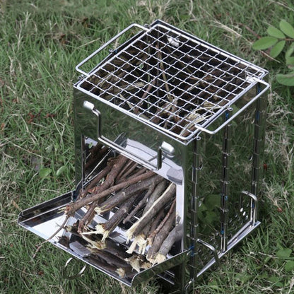 Mini Wood Stove – Stainless Steel Camping Grill