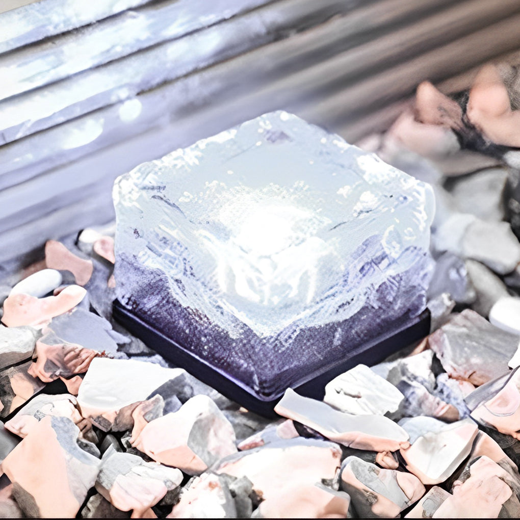2V Mount-Free Ice Cube Lights Colorful Modern Smart Solar Outdoor Step Lighting | Kalsten