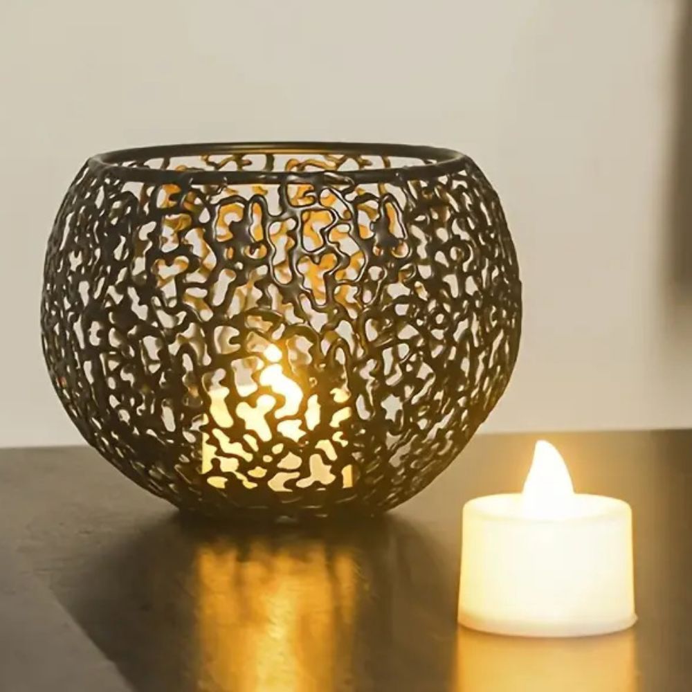 Glow Sphere Glass Candle Holder