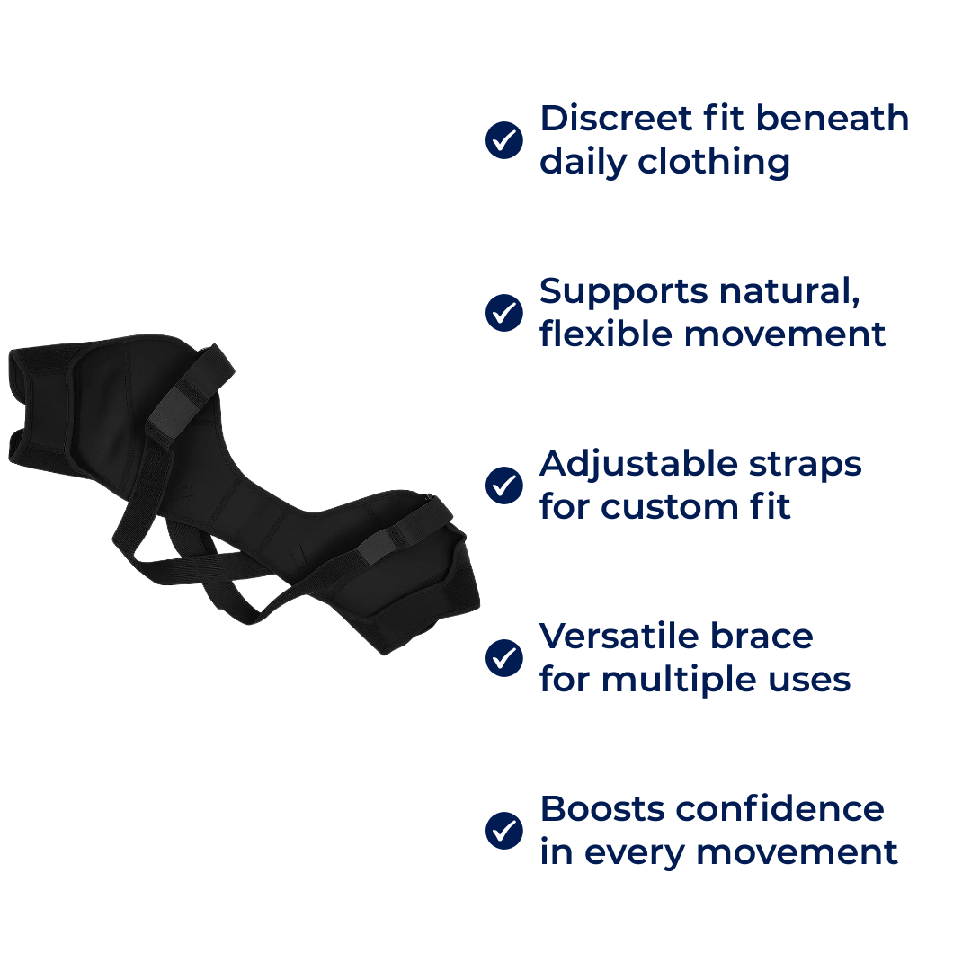 Cross-Compression Stability – Breathable Mesh Comfort – Relieves Shoulder Pain & Improves Posture Kalsten