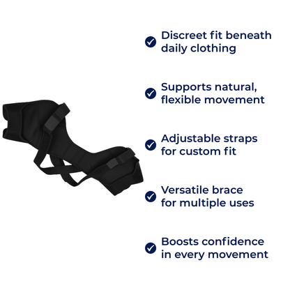 Cross-Compression Stability – Breathable Mesh Comfort – Relieves Shoulder Pain & Improves Posture Bowlift
