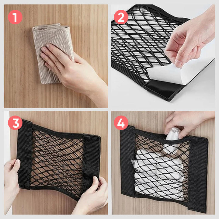 Plastic bag storage mesh bag (With adhesive tape) | Kalsten