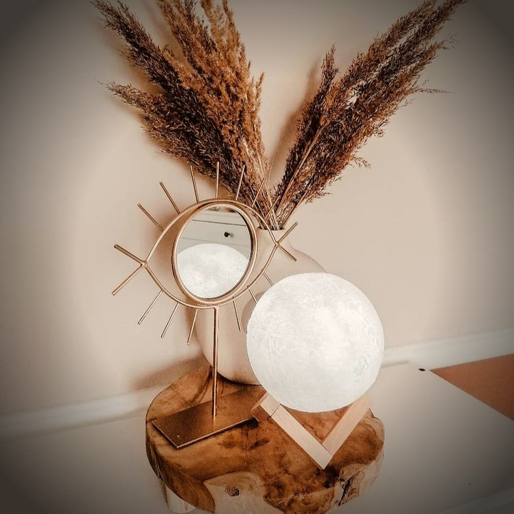Kalsten | Magical Moon Lamp - with Wireless Touch Control and Wooden Stand