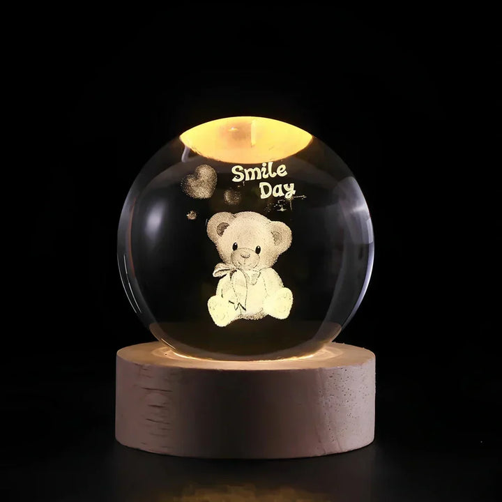 3D Crystal Ball LED Night Light