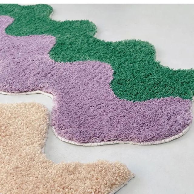 Kalsten | Abstract Color Block Rug made of Cotton-Polyester