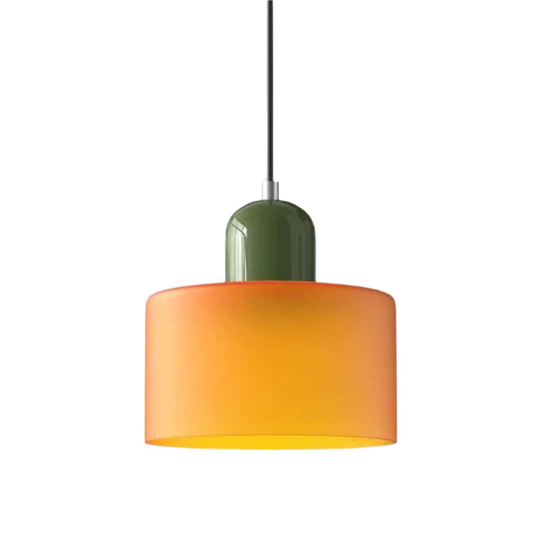 Glass pendant light – Elegant cylindrical pendant light for cozy living spaces | Kalsten