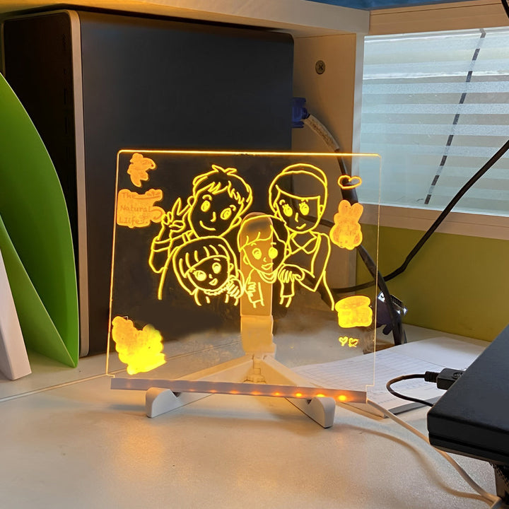 LED Acrylic Message Board Colorful Writable Table Lamp | Kalsten