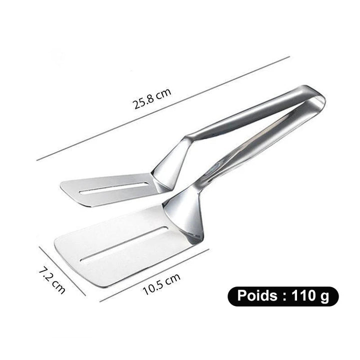 Double Face Leather Clip in Stainless Steel | Kalsten