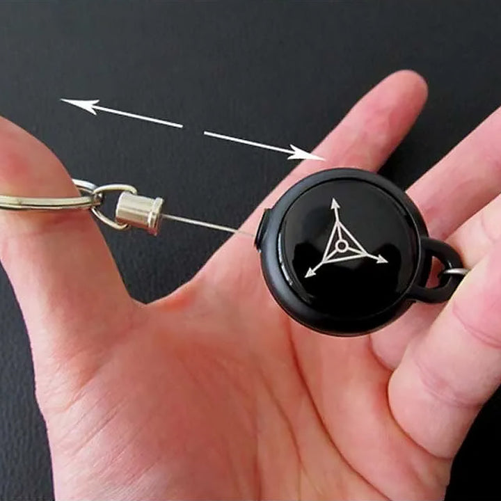 Keychain with retractable wire rope (3 pieces) | Kalsten