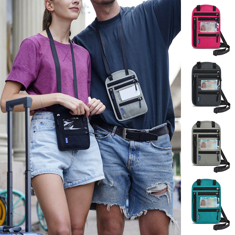 Kalsten | Travel Neck Pouch Neck Wallet with RFID Blocking Passport Holder