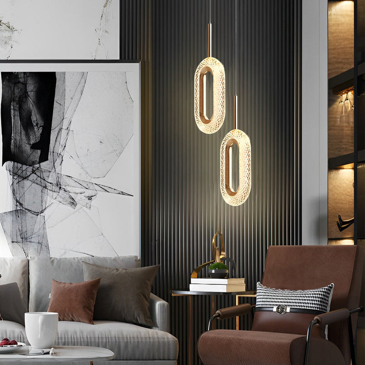Circle Water Drop Minimalist Three Step Dimming LED Modern Pendant Lights | Kalsten
