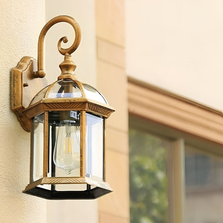 Double-layer Waterproof Glass E27 Vintage Wall Sconce Lighting Wall Lamp | Kalsten