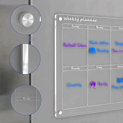 Calendly™ - Acrylic Magnetic Calendar Board Kalsten