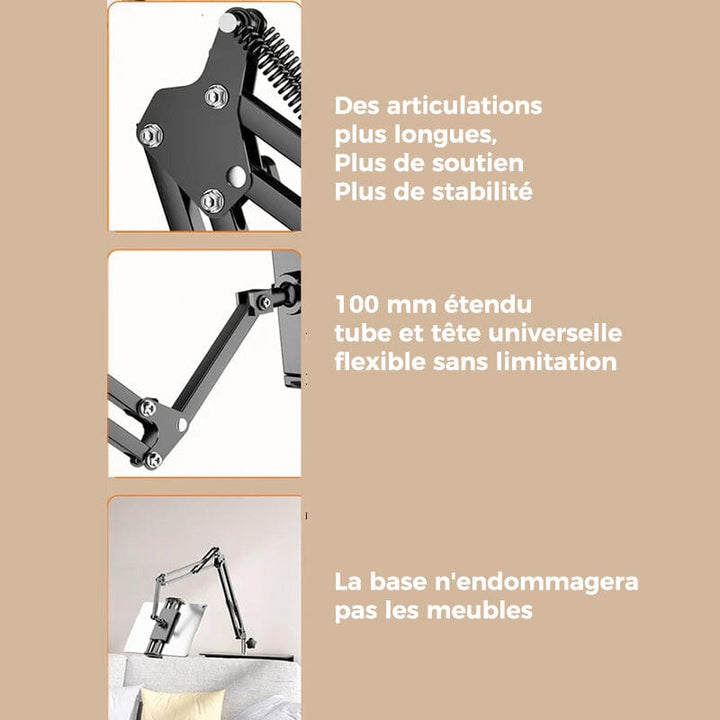 Hidden, extendable table tablet and phone holder | Kalsten