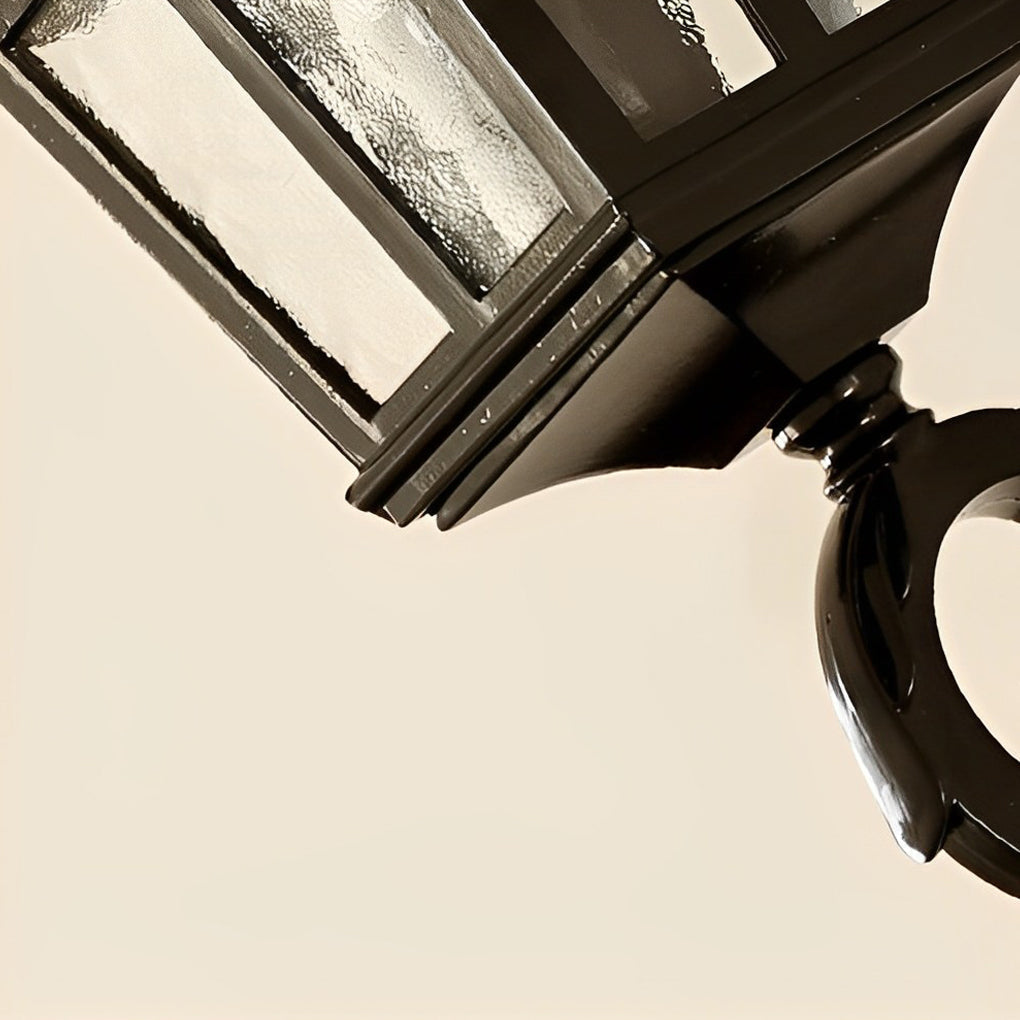 Vintage Glass Waterproof Black European-style Outdoor Wall Lamp Exterior Lights | Kalsten
