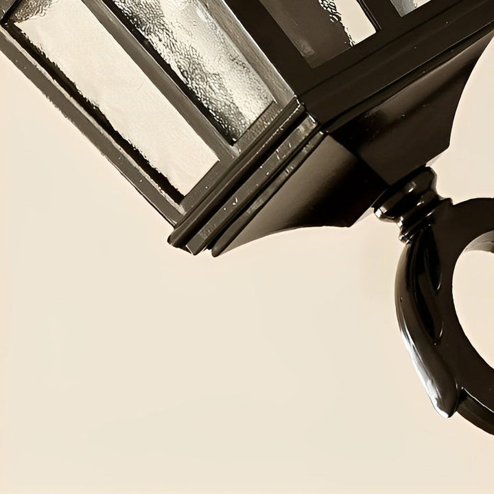Vintage Glass Waterproof Black European-style Outdoor Wall Lamp Exterior Lights | Kalsten